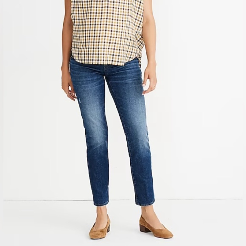 Madewell The Maternity Side Panel Adjustable Waist Slim Straight Boyjean Jeans